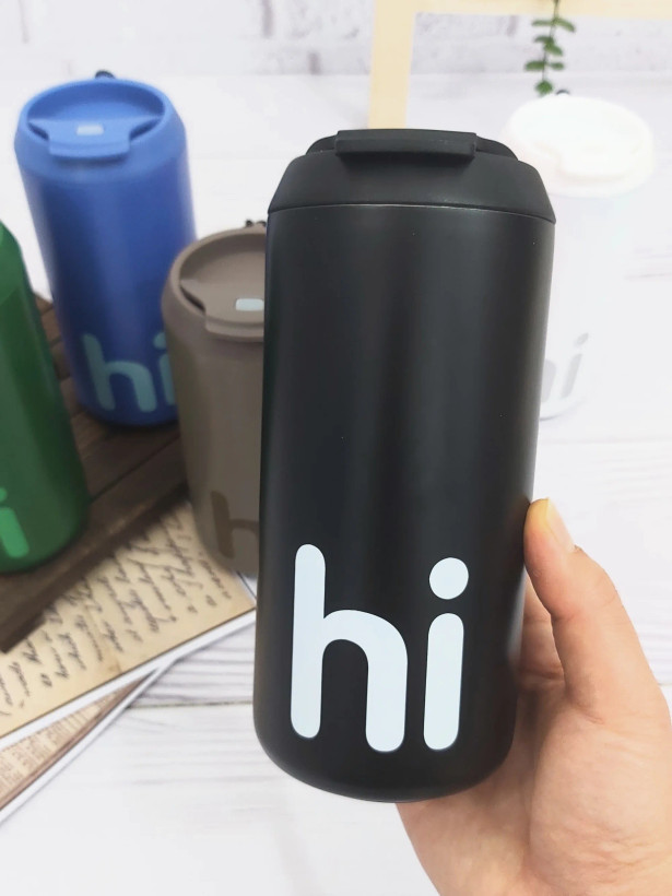 تراول ماگ مشکی استوانه ای hi