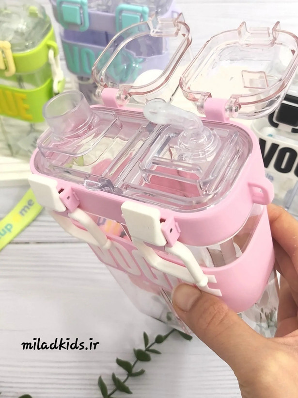 نی نوش و آسان نوش قمقمه دو مخزنه کودک طرح ووگ