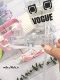 درب فشاری واشر دار قمقمه دو مخزنه کودک نی دار و آسان نوش VOGUE