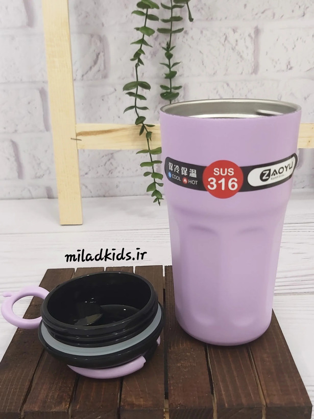 درب پیچی واشر دار تراول ماگ استیل 316 رنگ یاسی