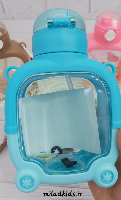 سطح پشتی قمقمه کودک خرسی رنگ آبی