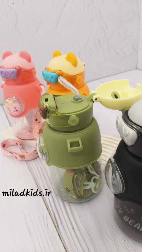 نی نوش قمقمه آب کودک رنگ سبز