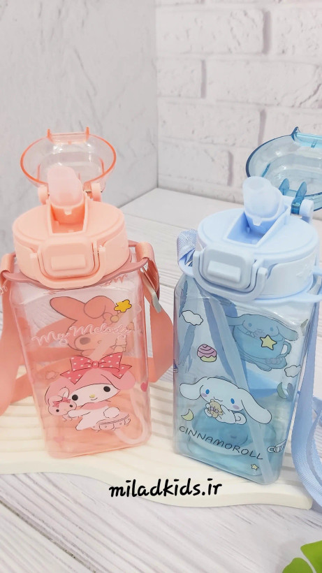 قمقمه مربعی ملودی و سینامورول با درب باز