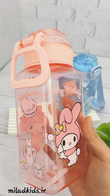 قمقمه بچگانه مربعی ملودی از نمای پشت