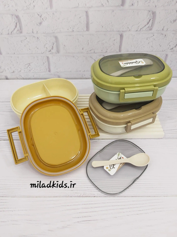 درب واشر دار ظرف غذای کودک دو قسمتی