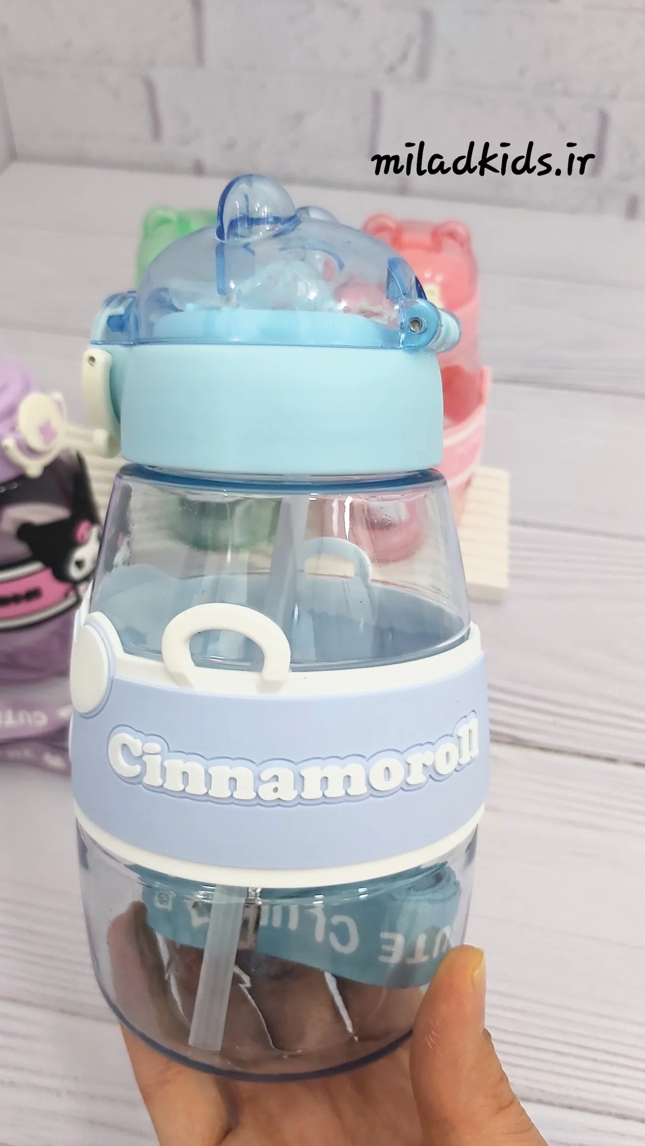 قمقمه دور سیلیکونی نی دار طرح سینا مورول نمای پشت محصول