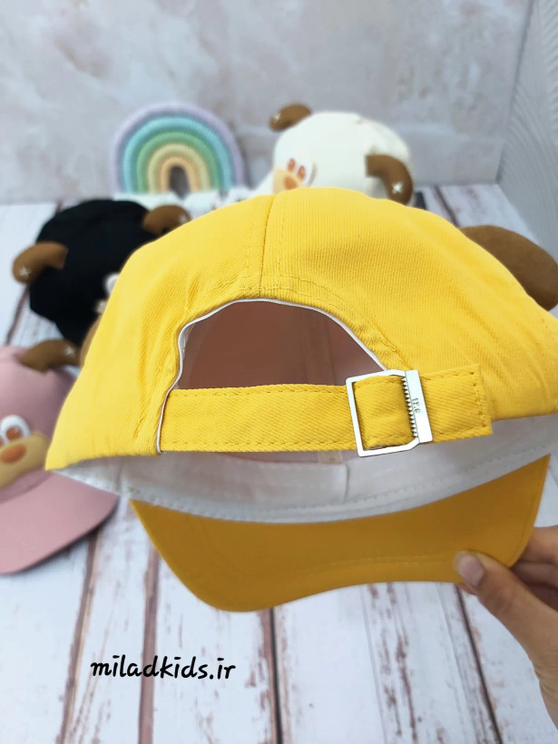 بند و سگگ قسمت پشتی کلاه کودک کپ طرح سگ گوش دار
