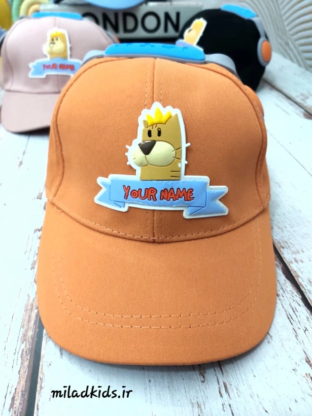 کلاه کتان بچگانه کپ مدل هدفونی از نمای روبرو