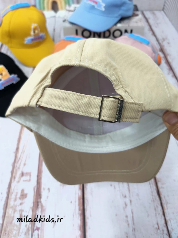 بند و سگگ پشت کلاه کتان بچگانه مدل هدفونی