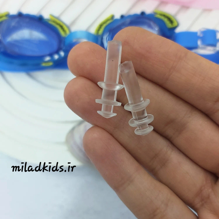 یک جفت گوش گیر سیلیکونی همراه با عینک شنا بچه گانه YONGBO مدل خرچنگی ضد مه