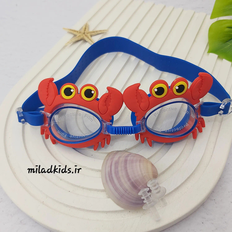 عینک شنای بچگانه SAINTEVE ضدبخار با محافظ UV طرح خرچنگ