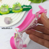 نمای نیمرخ عینک شنای کودک SAINTEVE ضدبخار با محافظ UV جنس سیلیکونی