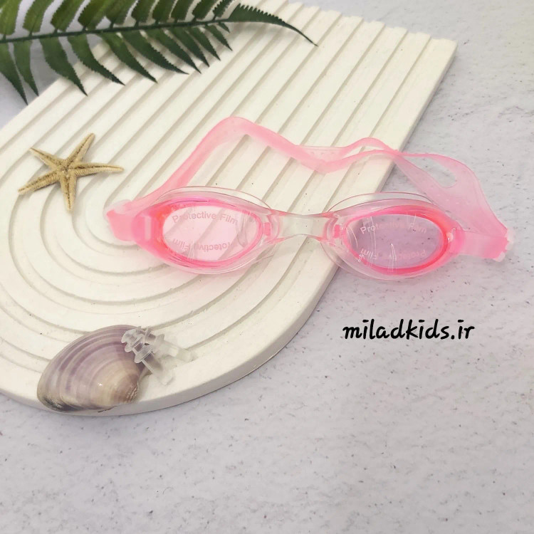 عینک شنا ضدبخار و محافظ UV مدل AK-3600 رنگ صورتی