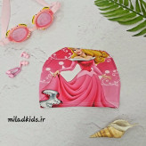 کلاه شنا بچه گانه ضد کلر پارچه ای طرح سیندرلا