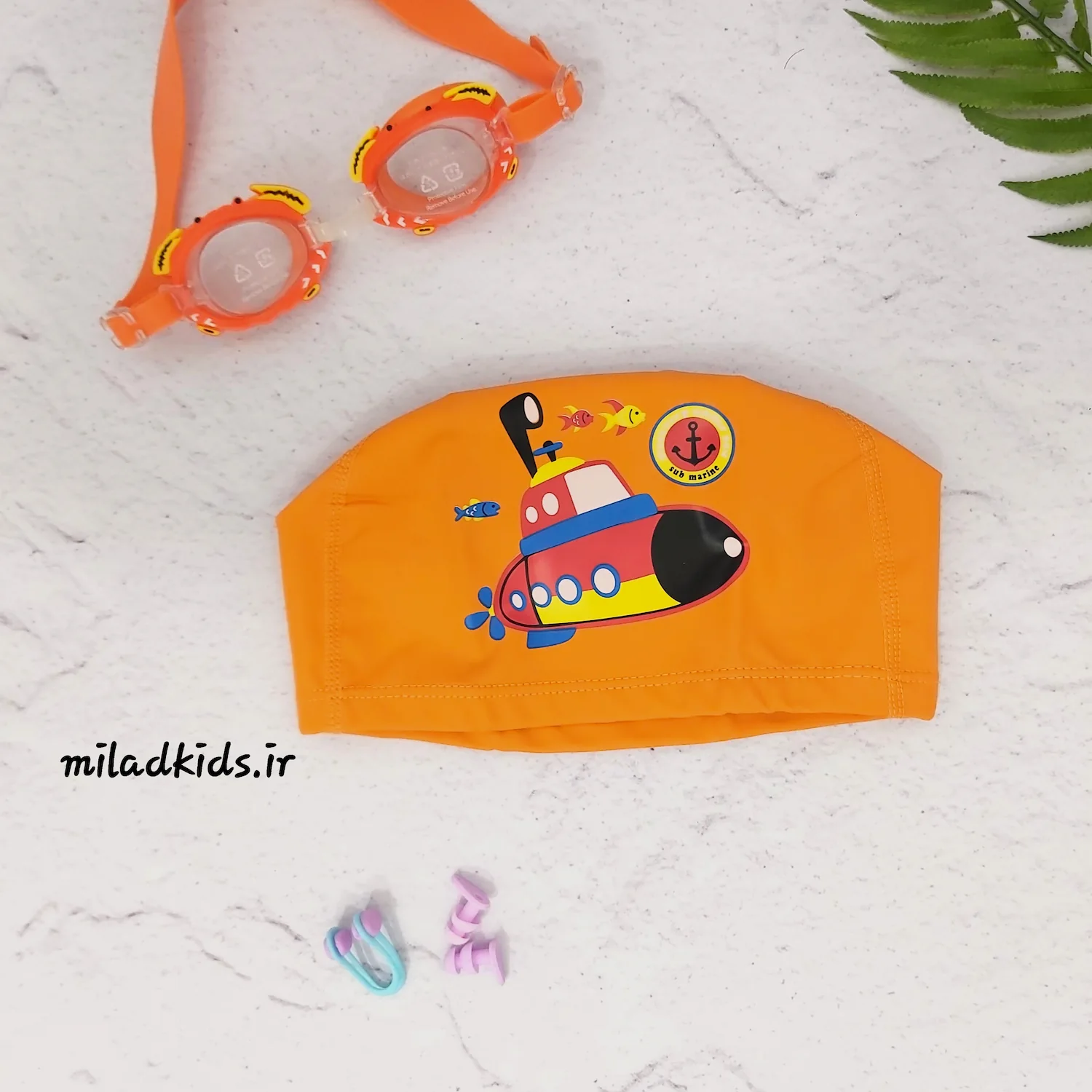 کلاه شنا بچه گانه یونگبو (YONGBO) - PU طرح زیر دریایی