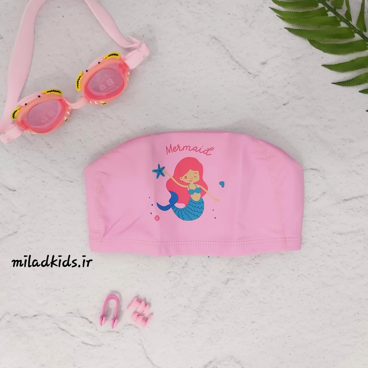 کلاه شنا بچگانه یونگبو (YONGBO) - PU طرح پری دریایی