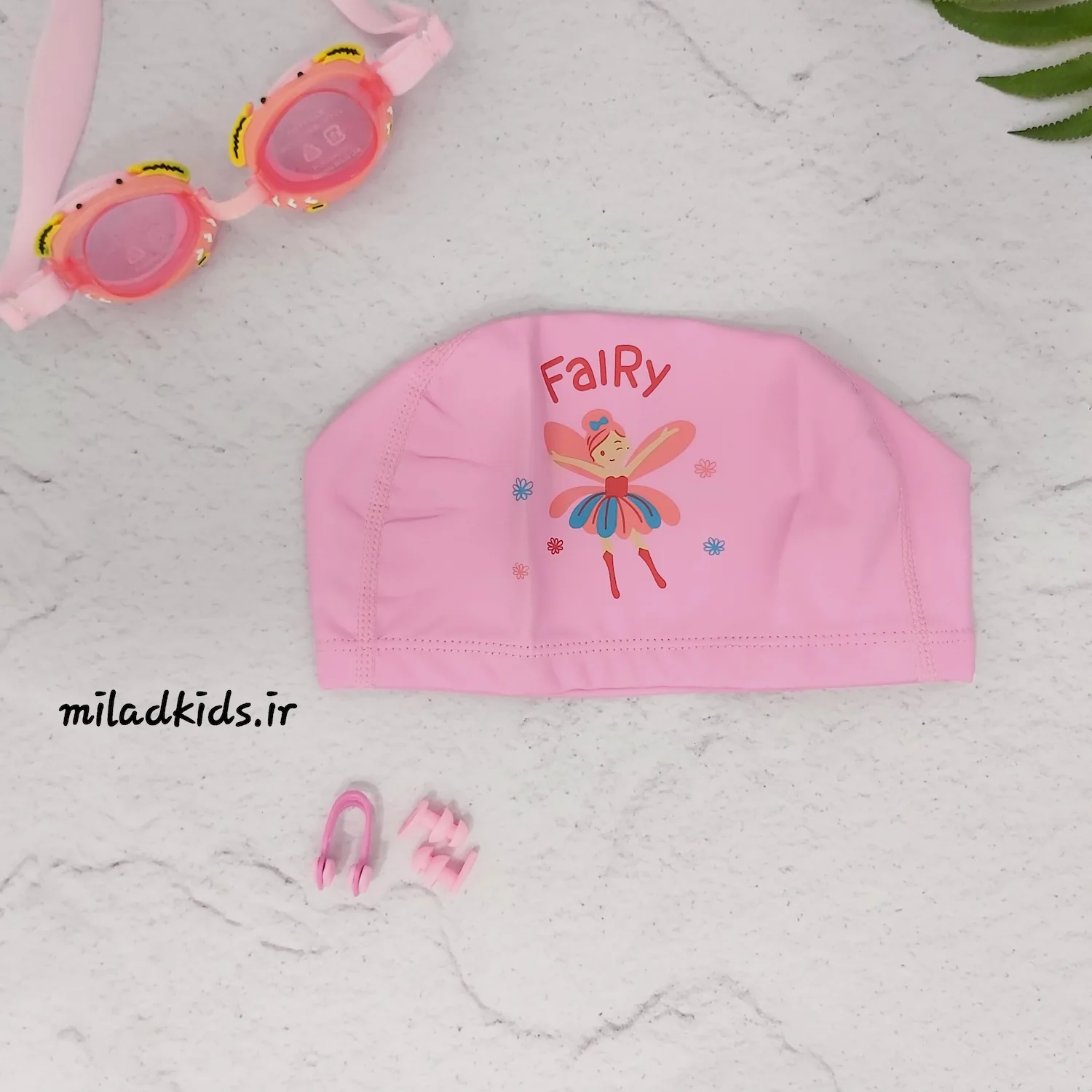 کلاه شنا بچه گانه یونگبو (YONGBO) - PU طرح پری