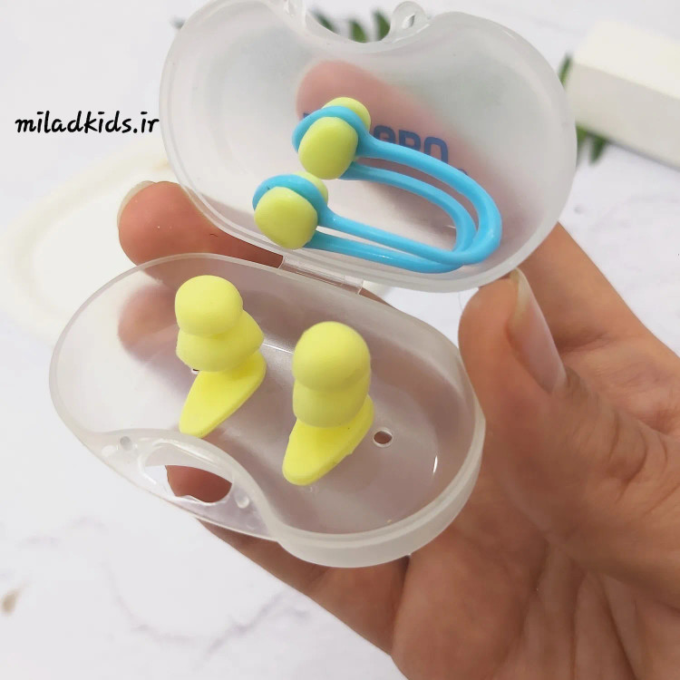 ست گوشگیر و بینی گیر یونگبو (YONGBO) سیلیکونی رنگ زرد