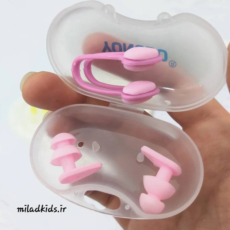 ست گوش گیر و دماغگیر یونگبو (YONGBO) سیلیکونی رنگ صورتی