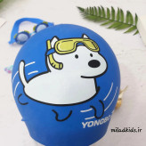 کلاه شنا بچه گانه سیلیکونی یونگبو (YONGBO) روی سر کودک