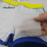آستر سطح داخلی و قسمت جلویی مایو شنا بچه گانه پادار طرح دایناسور