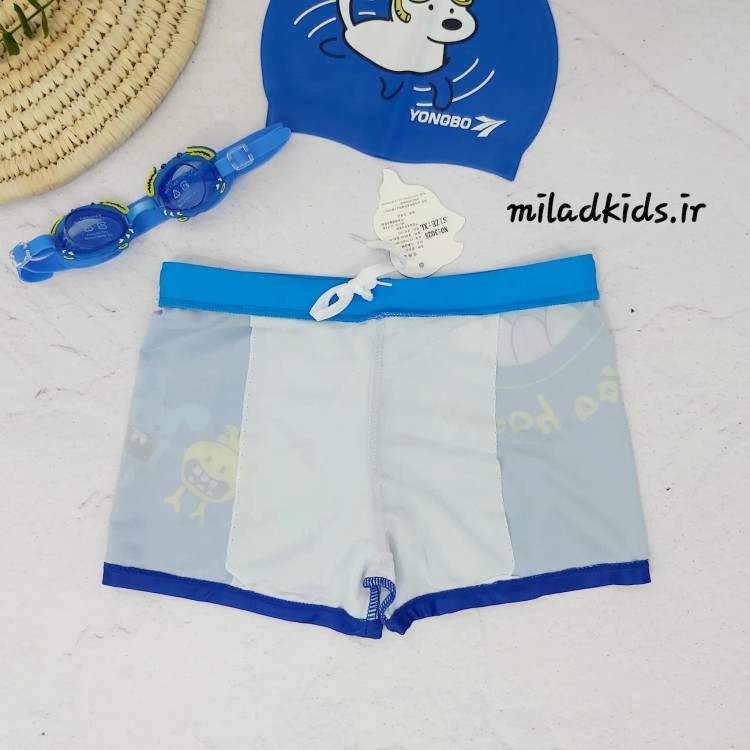 آستر پلی استری سطح داخلی قسمت جلویی مایو شنا بچه گانه پسرانه پا دار