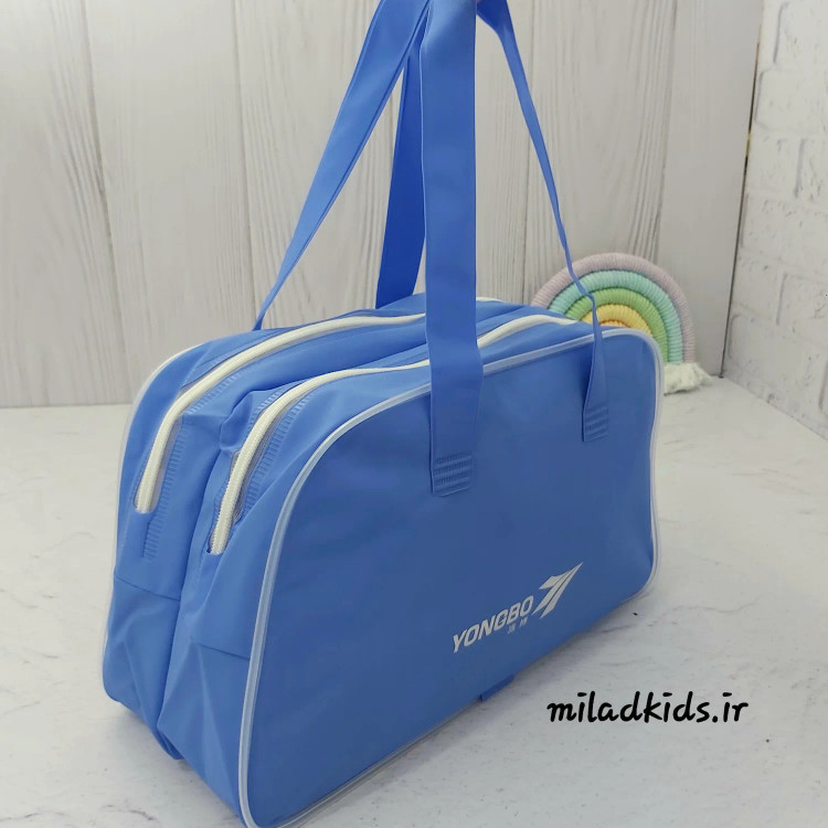 کیف لوازم شنای ضدآب یونگبو رنگ آبی با بند دستی کوتاه