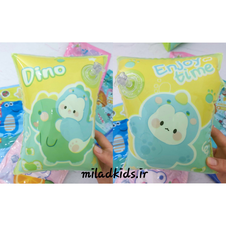 بازوبند بادی شنا بچه گانه طرح خرس و دایناسور