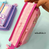 دو زیپ کوچک و بزرگ جامدادی بچگانه مدل یونیکورن
