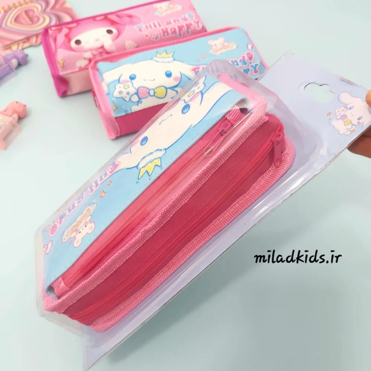 جعبه جامدادی دو زیپ پارچه ای