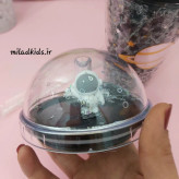 عروسک فضانورد سیلیکونی داخل درب ماگ اسموتی دو جداره ژل دار چراغ دار