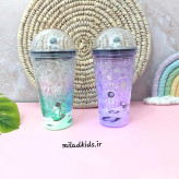چراغ روشن ماگ اسموتی دو جداره ژل دار چراغدار طرج فضانورد