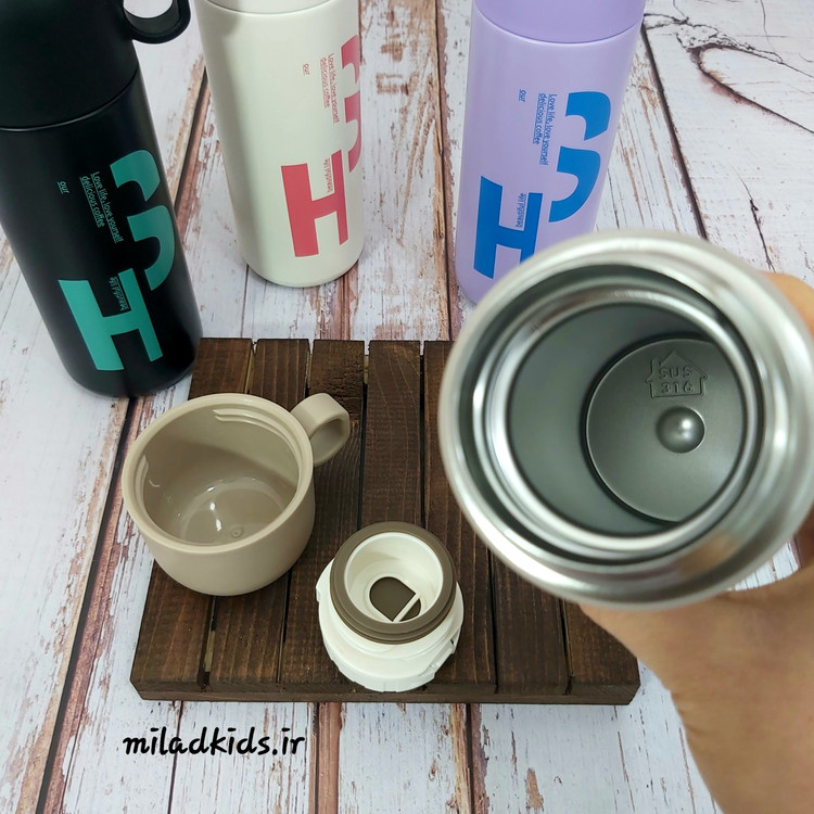 استیل ضد زنگ 316 داخل تراول ماگ دو جداره طرح HS