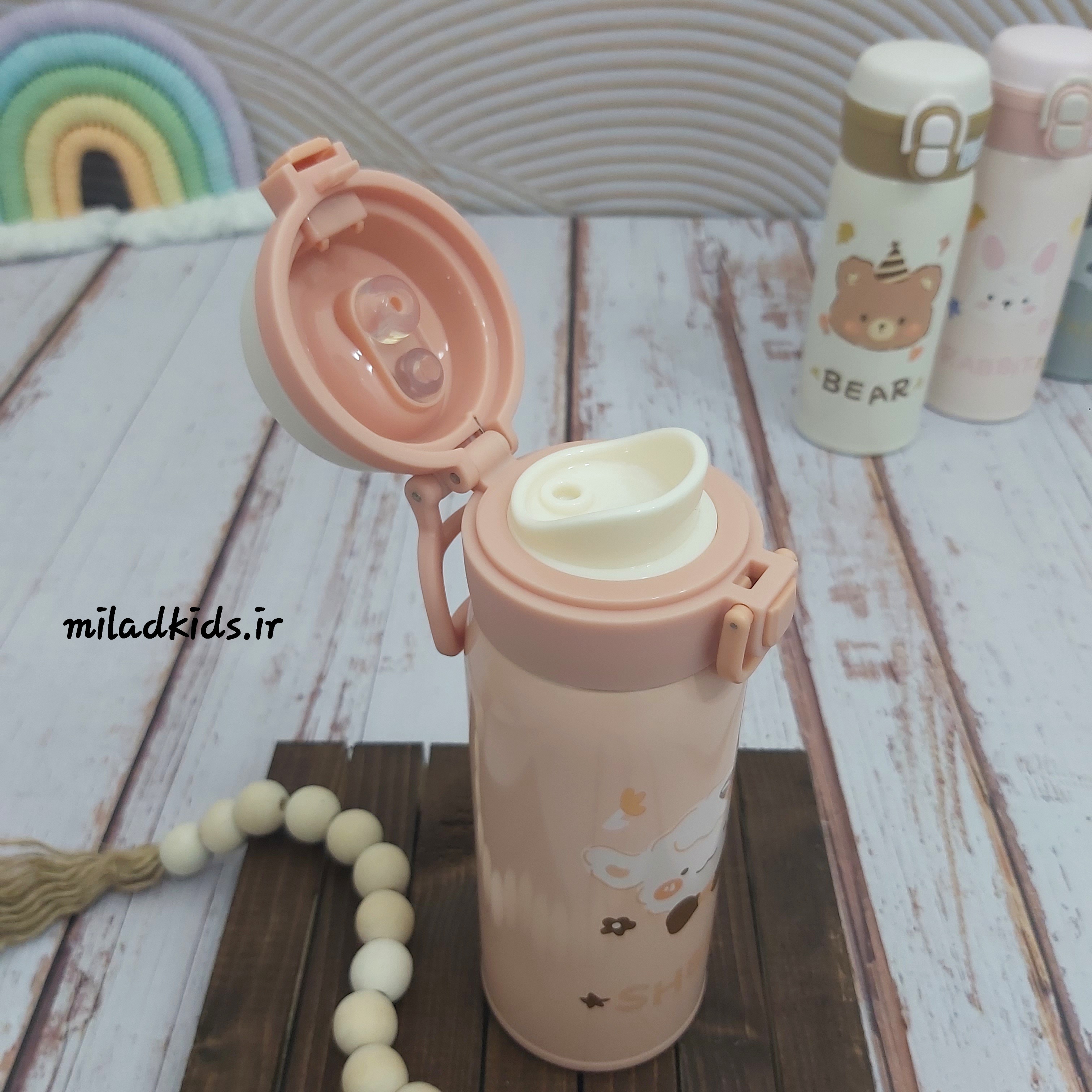 آسان نوش تراول ماگ استیل دو حالته طرح حیوانات