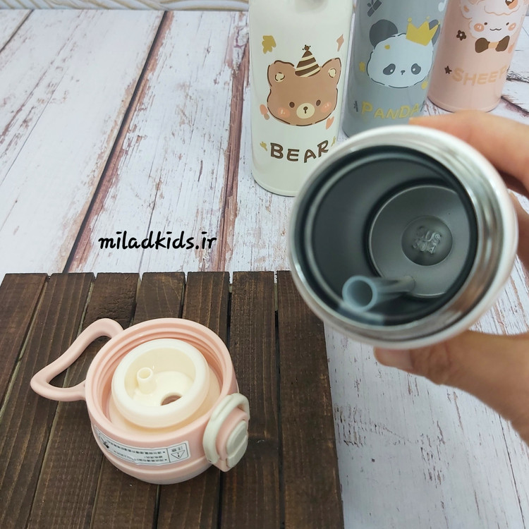 استیل 304 داخل تراول ماگ دو حالته طرح حیوانات