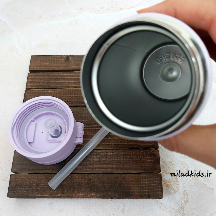 استیل 304 تراول ماگ دوجداره طرح فانتزی