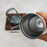 استیل ضد زنگ 304 تراول ماگ سطلی طرح استنلی دسته دار دو حالته برند AMSZM حجم 600 میلی لیتر