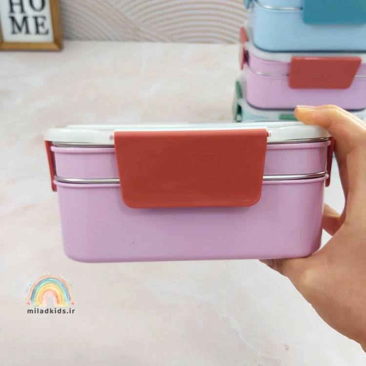 قفل بزرگ درب واشر دار ظرف غذا لانچ باکس داخل استیل