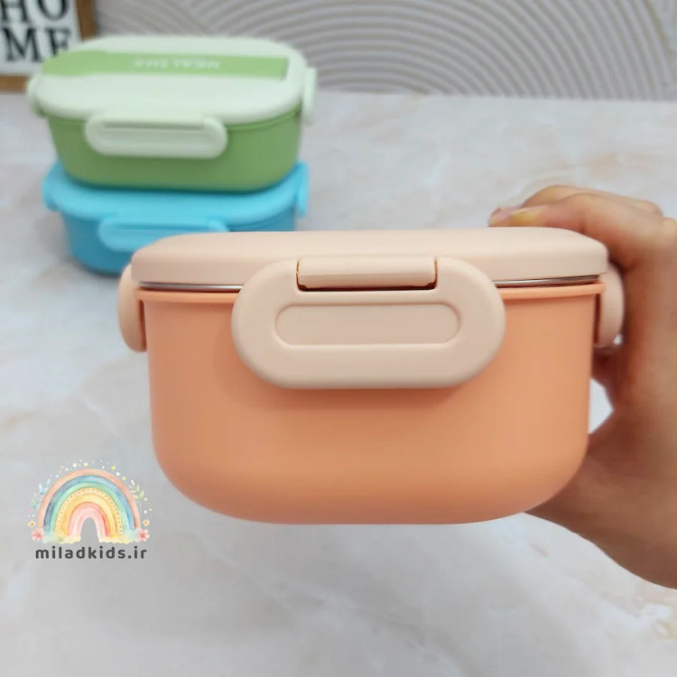 قفل کوچک ظرف حمل غذا استیل بدنه پلاستیکی وارداتی