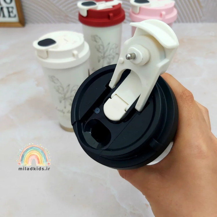 آسان نوش تراول ماگ باشگاهی دو حالته گلدار