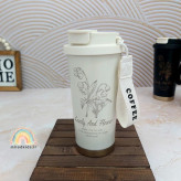 تراول ماگ سفید وارداتی دو حالته با بند پارچه ای مچی