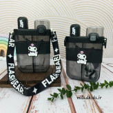 قمقمه بچه گانه دو مخزنه کرومی طرح نایس نی نوش وآسان نوش رنگ مشکی