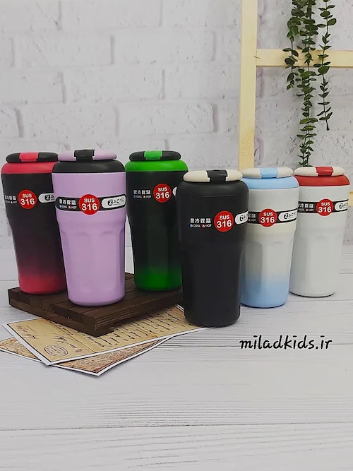 تراول ماگ پاستیلی دو جداره آسان نوش شش رنگ