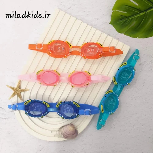 عینک شنا بچگانه یونگبو (YONGBO) مدل خرچنگی با محافظ UV رنگ های نارنجی،آبی تیره، آبی روشن،صورتی