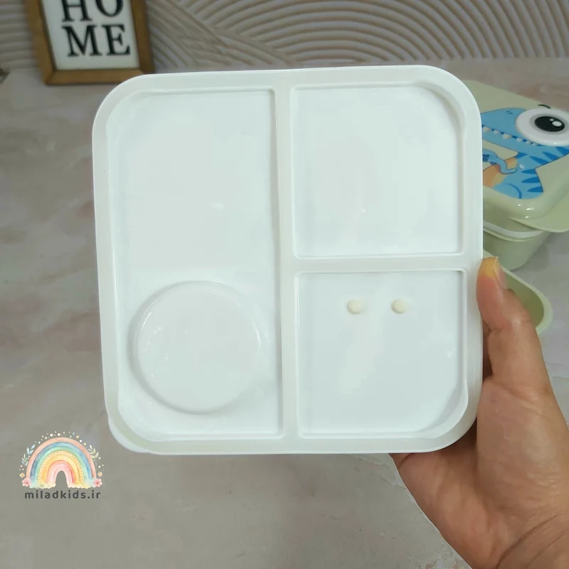 واشر سیلیکونی طبقه اول ظرف غذاکودک دوطبقه دایناسوری