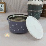 طبقه پایین ظرف غذا مدل دوطبقه استیل رنگ ارغوانی