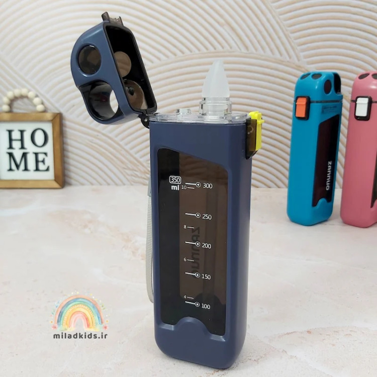 نی نوش سیلیکونی قمقمه باشگاهی برند zannuo باحجم 350 میلی لیتر