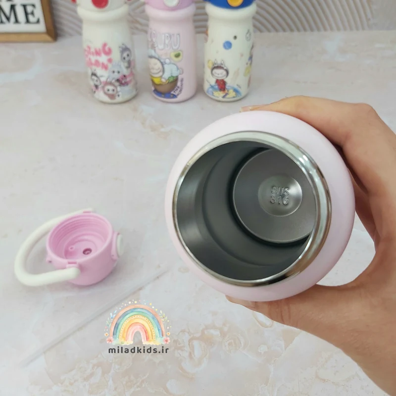 استیل 316 ضد زنگ تراول ماگ دو حالته طرح لبوبو