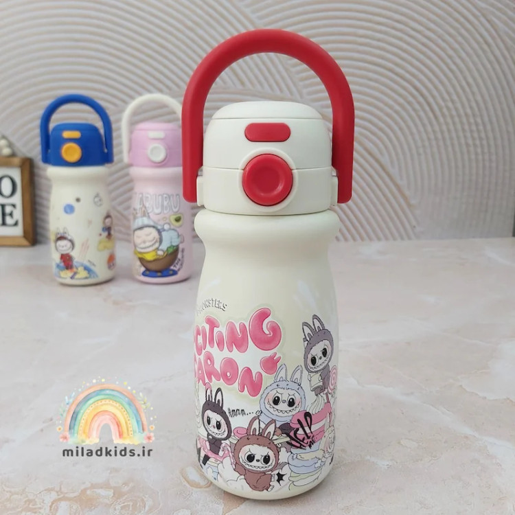 تراول ماگ خاص لبوبو دو حالته دسته دار 500 میلی لیتری رنگ قرمز