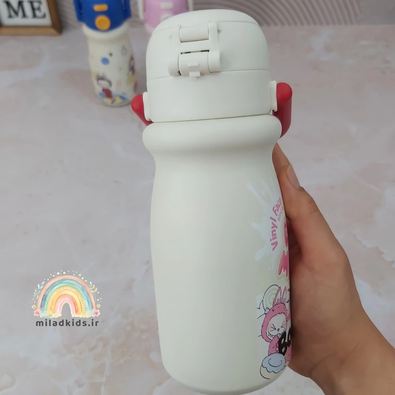 تراول ماگ 500 میل طرح لبوبو رنگ قرمز